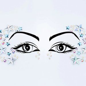(NEW) Blue Star Face Jewel - Astrid